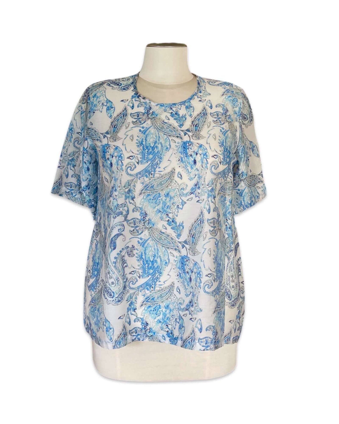 WOVEN T-SHIRT - Blue Paisley