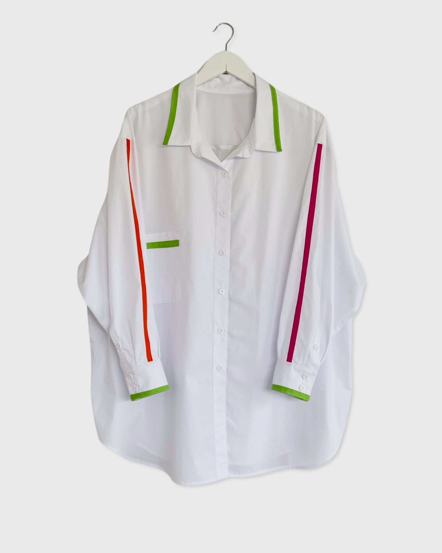 NEON OVERSIZED SHIRT -White