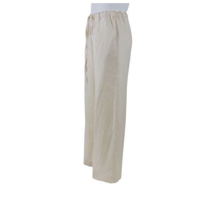 Bloom Clothing NZ,WIDE LEG LINEN PANTS -Soft Cream,$249.00,