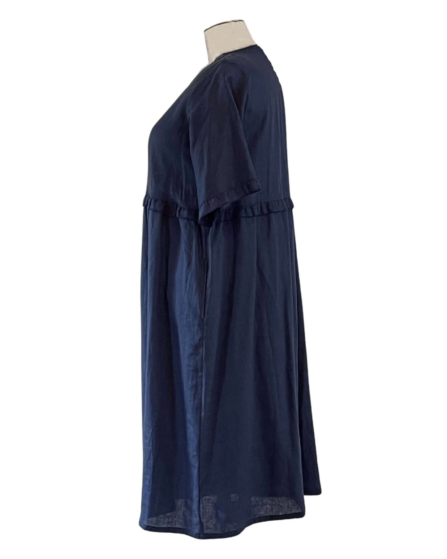 FRILLING & ABLE DRESS - Navy
