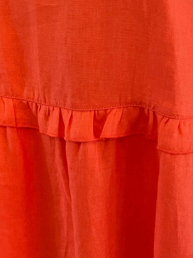 FRILLING & ABLE DRESS - Neon Orange