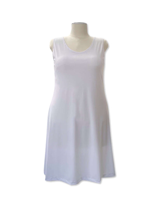 BASIC SLIP DRESS - White